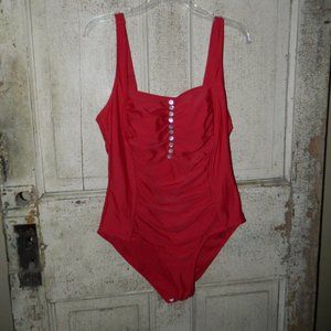 Holipick Ruched Front One Pc Swimsuit Womens size XL NWT (GG-21)